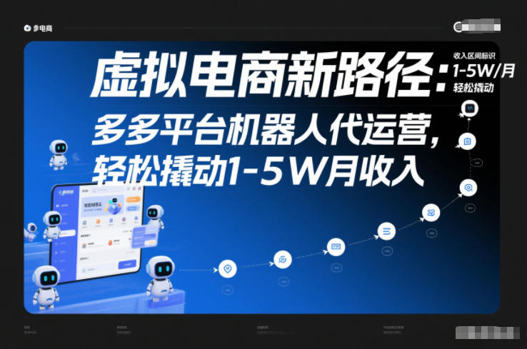 虚拟电商新路径：多多平台机器人代运营，轻松撬动1-5W月收入【揭秘】-御文网