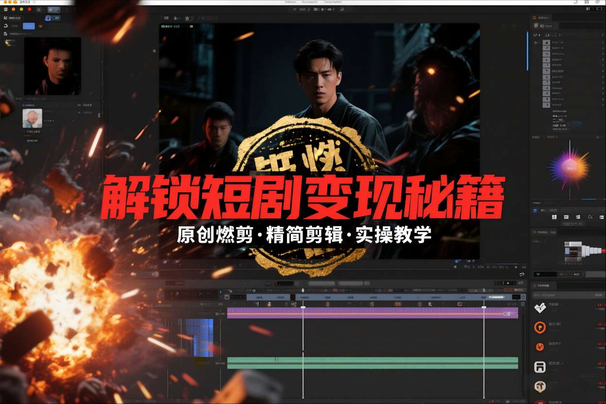 短剧拉新之原创燃剪精简剪辑实操课，解锁短剧变现秘籍-御文网