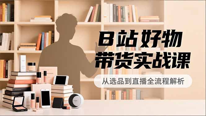 B站好物带货实战课，账号定位、选品拍摄、运营变现，全流程教学，实现UP主月入过万-御文网