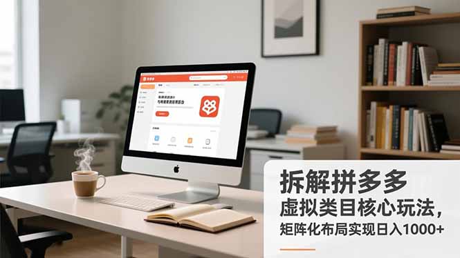 拆解拼多多虚拟类目核心玩法，矩阵化布局实现日入1000+-御文网