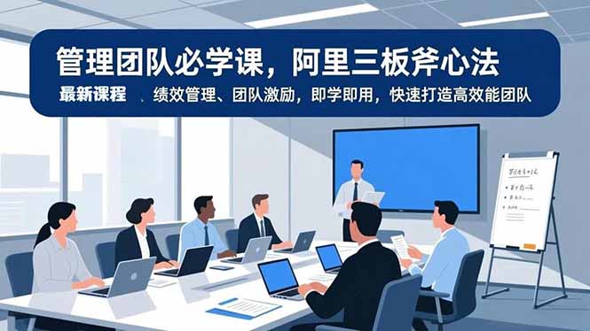 管理团队必学课，阿里三板斧心法、绩效管理、团队激励，即学即用，快速打造高效能团队-御文网