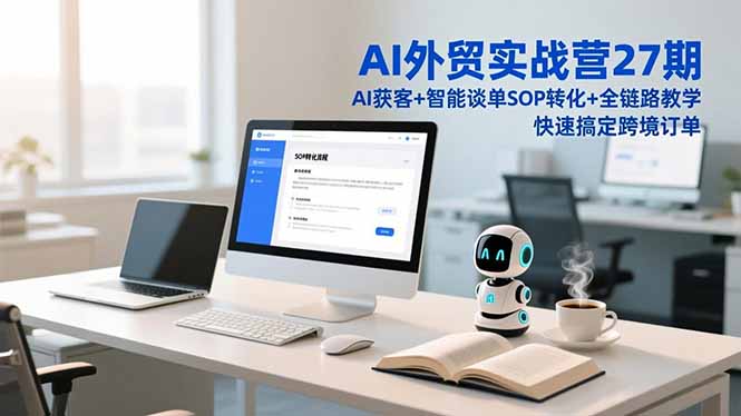 AI外贸实战营27期，AI获客+智能谈单+SOP转化+全链路教学，快速搞定跨境订单-御文网