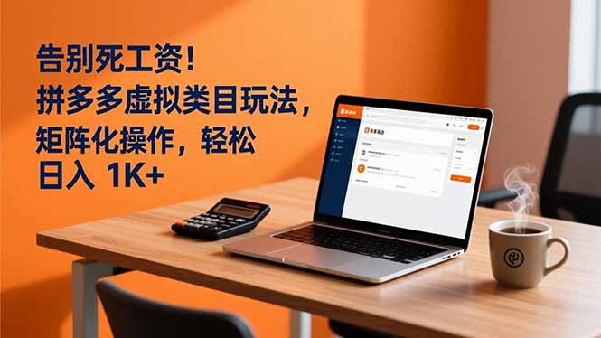 告别死工资！拼多多虚拟类目玩法，矩阵化操作，轻松日入 1K+-御文网