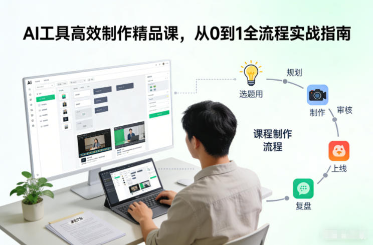 AI工具高效制作精品课，从0到1全流程实战指南-御文网