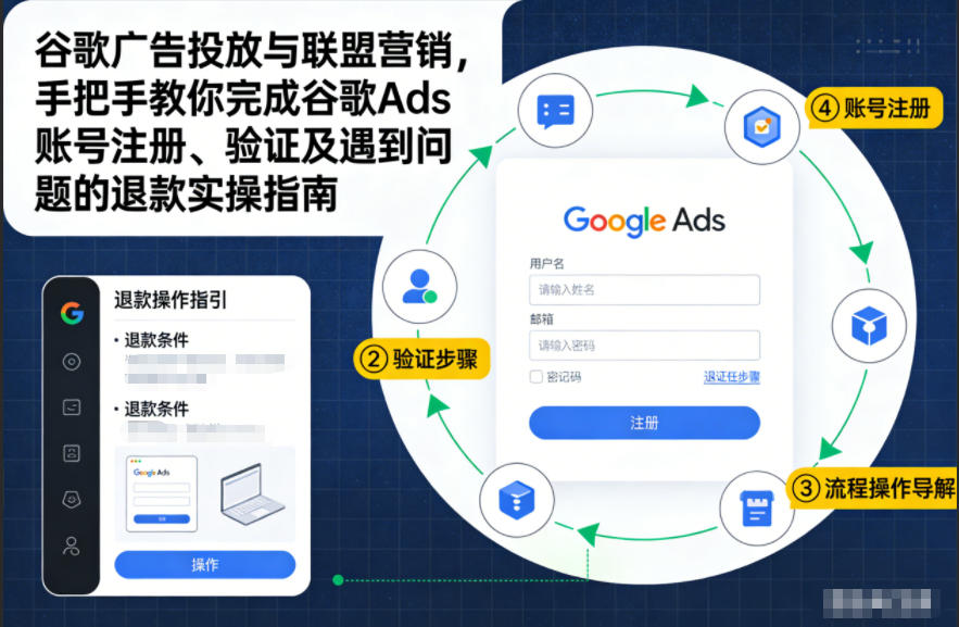 谷歌广告投放与联盟营销，手把手教你完成谷歌Ads账号注册、验证及遇到问题的退款实操指南-御文网