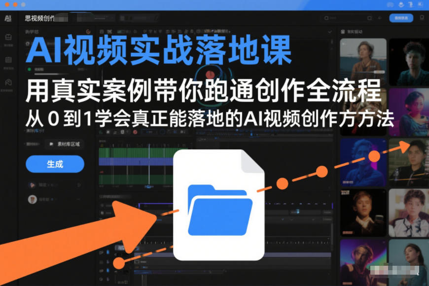 AI视频实战落地课，用真实案例带你跑通创作全流程，从0到1学会真正能落地的AI视频创作方法-御文网