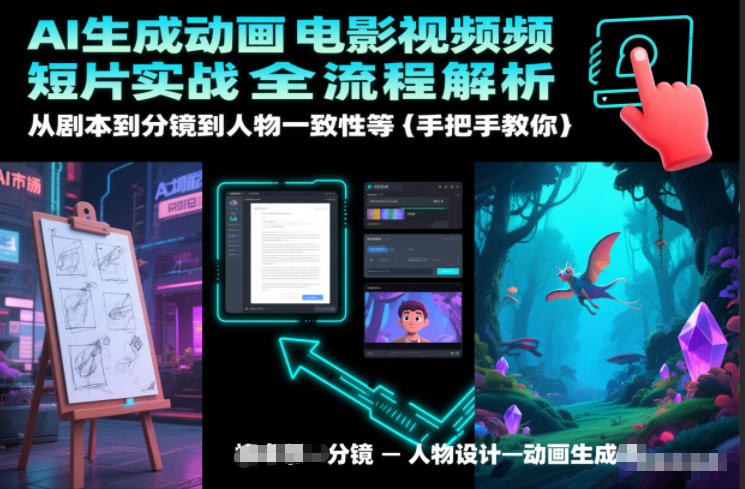 AI生成动画电影视频短片实战全流程解析，从剧本到分镜到人物一致性等手把手教你-御文网
