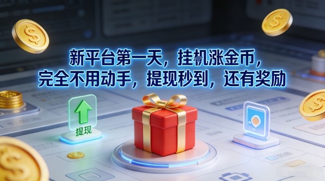 新平台第一天，挂G涨金币，完全不用动手，提现秒到，还有奖励【揭秘】-御文网