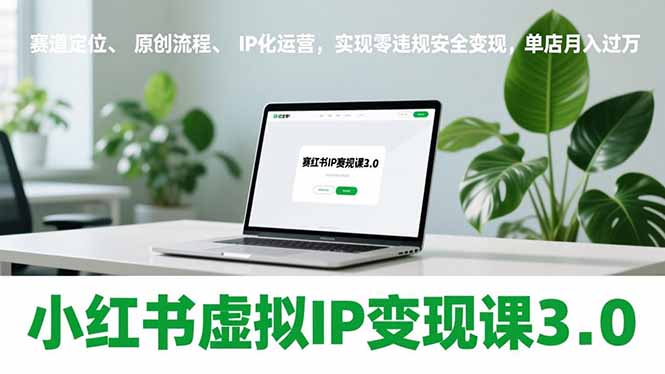 小红书虚拟IP变现课3.0，赛道定位、原创流程、IP化运营，实现零违规安全变现，单店月入过万-御文网