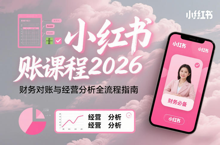 小红书对账课程2026，财务对账与经营分析全流程指南-御文网
