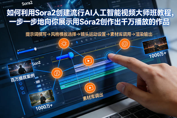 如何利用Sora2创建流行AI人工智能视频大师班，一步一步地向你展示用Sora2创作出千万播放的作品-御文网