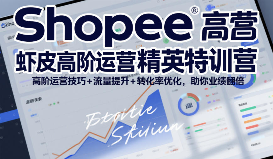 Shopee虾皮高阶运营精英特训营，高阶运营技巧+流量提升+转化率优化，助你业绩翻倍-御文网