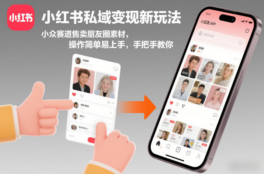 小红书私域变现新玩法，小众赛道售卖朋友圈素材，操作简单易上手，手把手教你-御文网