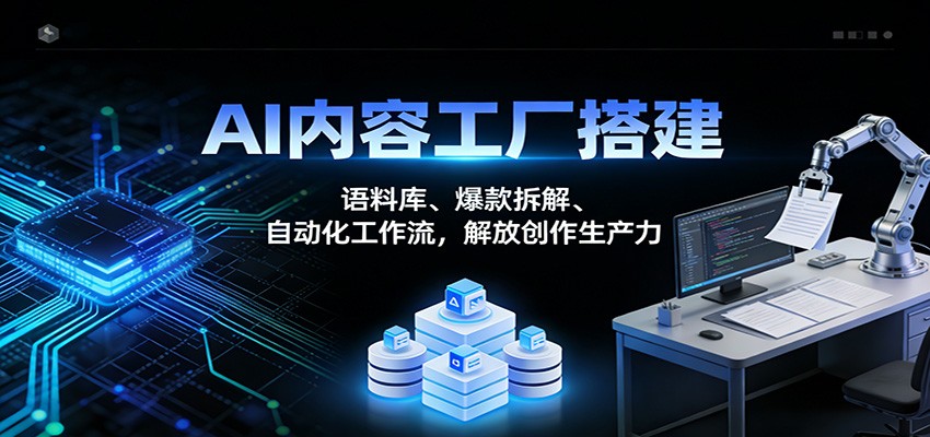 AI内容工厂搭建：语料库、爆款拆解、自动化工作流，解放创作生产力-御文网