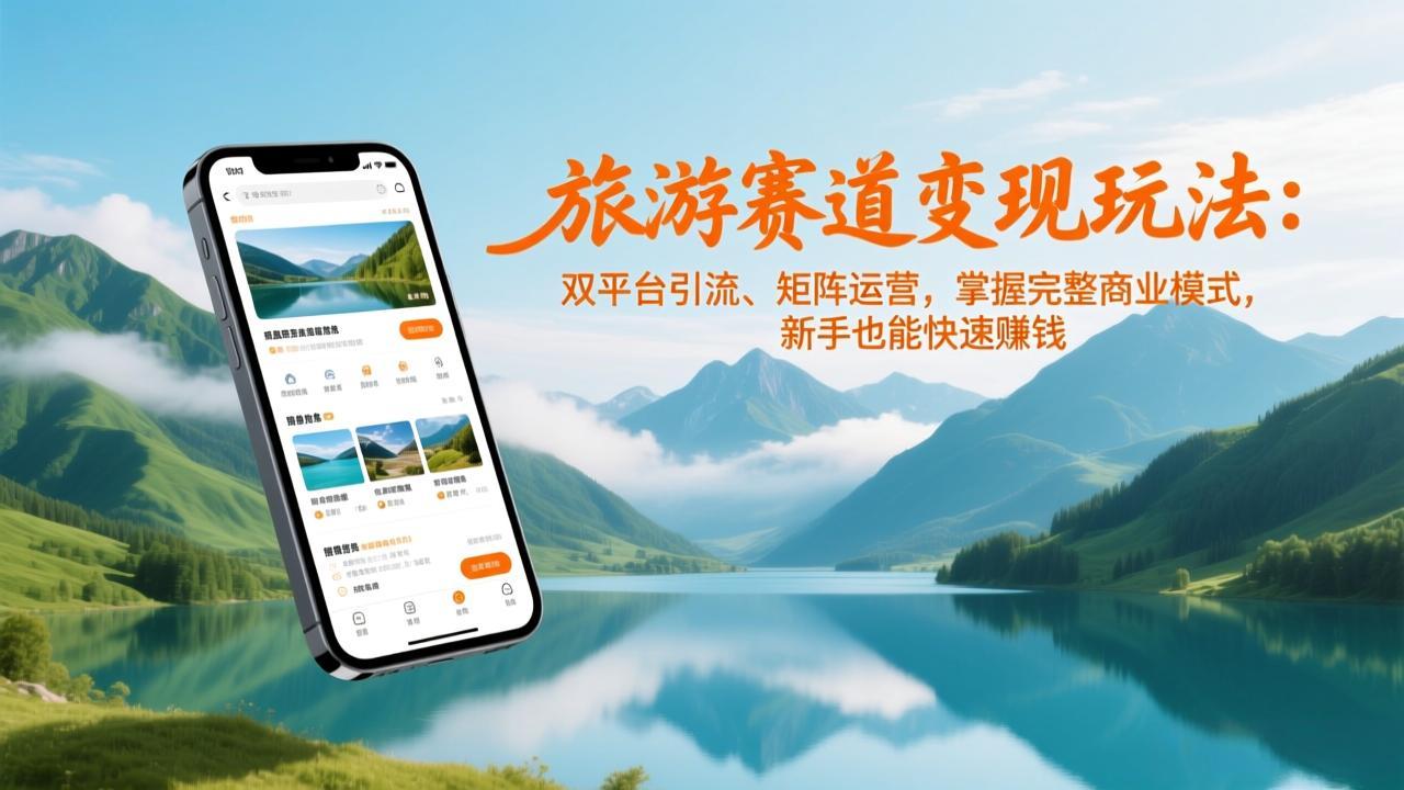 旅游赛道变现玩法：双平台引流、矩阵运营，掌握完整商业模式，新手也能快速赚钱-御文网