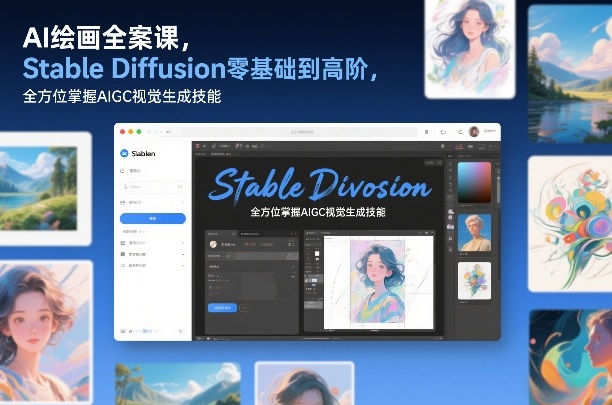 AI绘画全案课，Stable Diffusion零基础到高阶，全方位掌握AIGC视觉生成技能-御文网