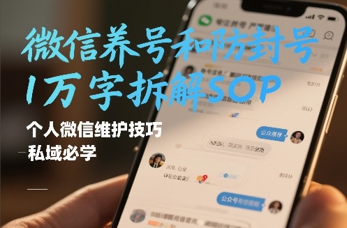 微信养号和防封号1万字拆解SOP，个人微信维护技巧，私域必学【文档】-御文网
