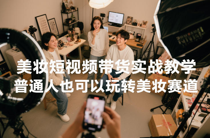 美妆短视频带货实战教学，普通人也可以玩转美妆赛道-御文网