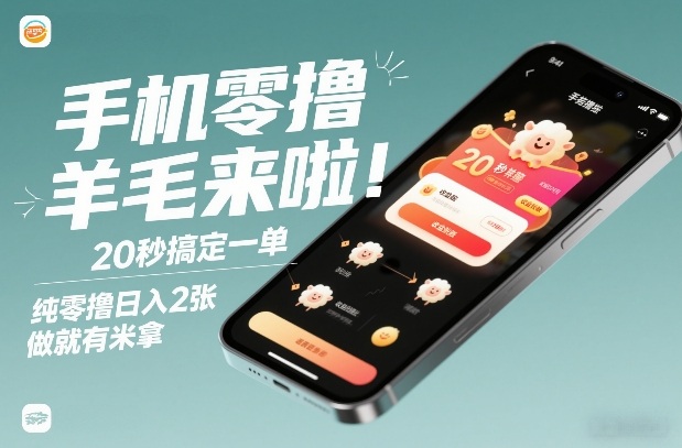 手机零撸薅羊毛来啦！20秒搞定一单，纯零撸日入2张，做就有米拿【揭秘】-御文网