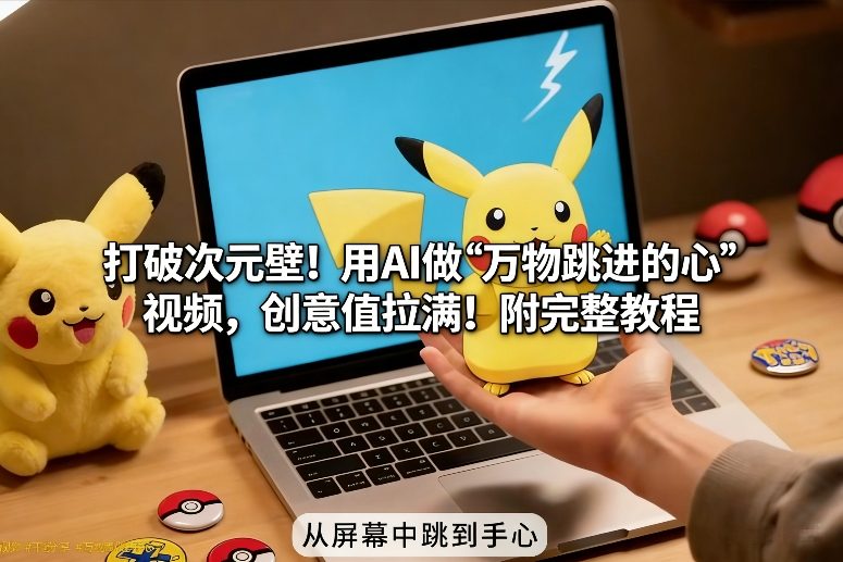 打破次元壁！用AI做【万物跳进手心】视频，创意值拉满！附完整教程-御文网