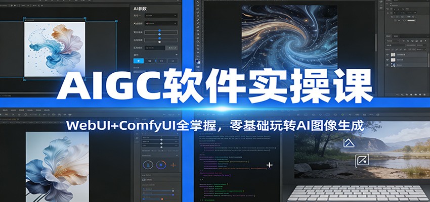 AIGC软件实操课：WebUI+ComfyUI全掌握，零基础玩转AI图像生成-御文网