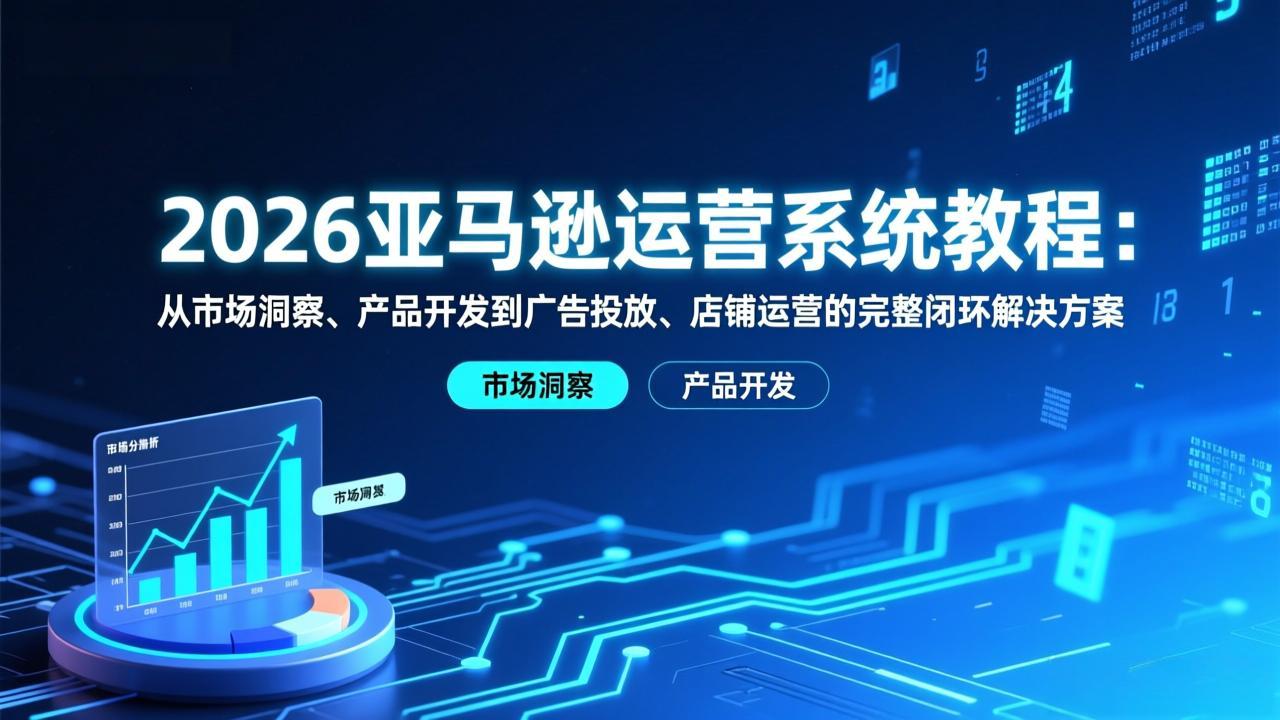 2026亚马逊运营系统教程：从市场洞察、产品开发到广告投放、店铺运营的完整闭环解决方案-御文网