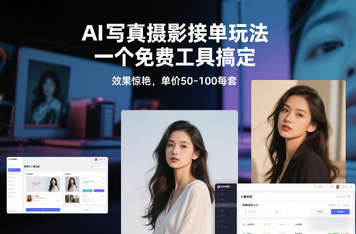 AI写真摄影接单玩法，一个免费工具搞定，效果惊艳，单价50-100每套-御文网