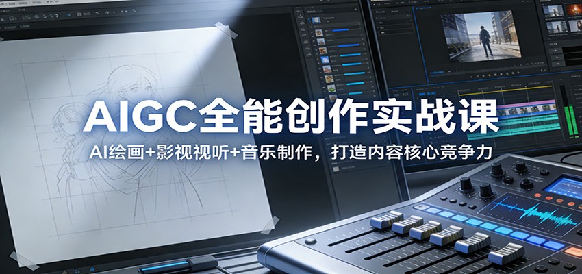 AIGC全能创作实战课：AI绘画+影视视听+音乐制作，打造内容核心竞争力-御文网