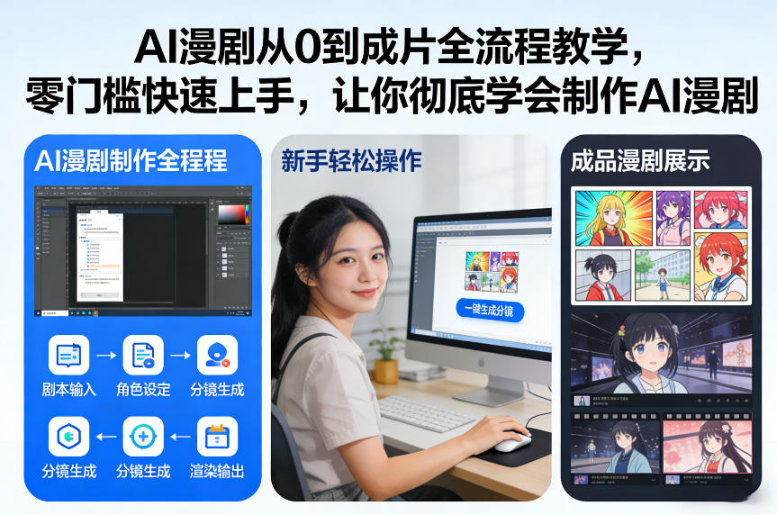 AI漫剧从0到成片全流程教学，零门槛快速上手，让你彻底学会制作AI漫剧【保姆级教程】-御文网