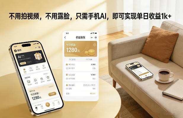 不用拍视频，不用露脸，只需手机AI，即可实现单日收益1k+【揭秘】-御文网