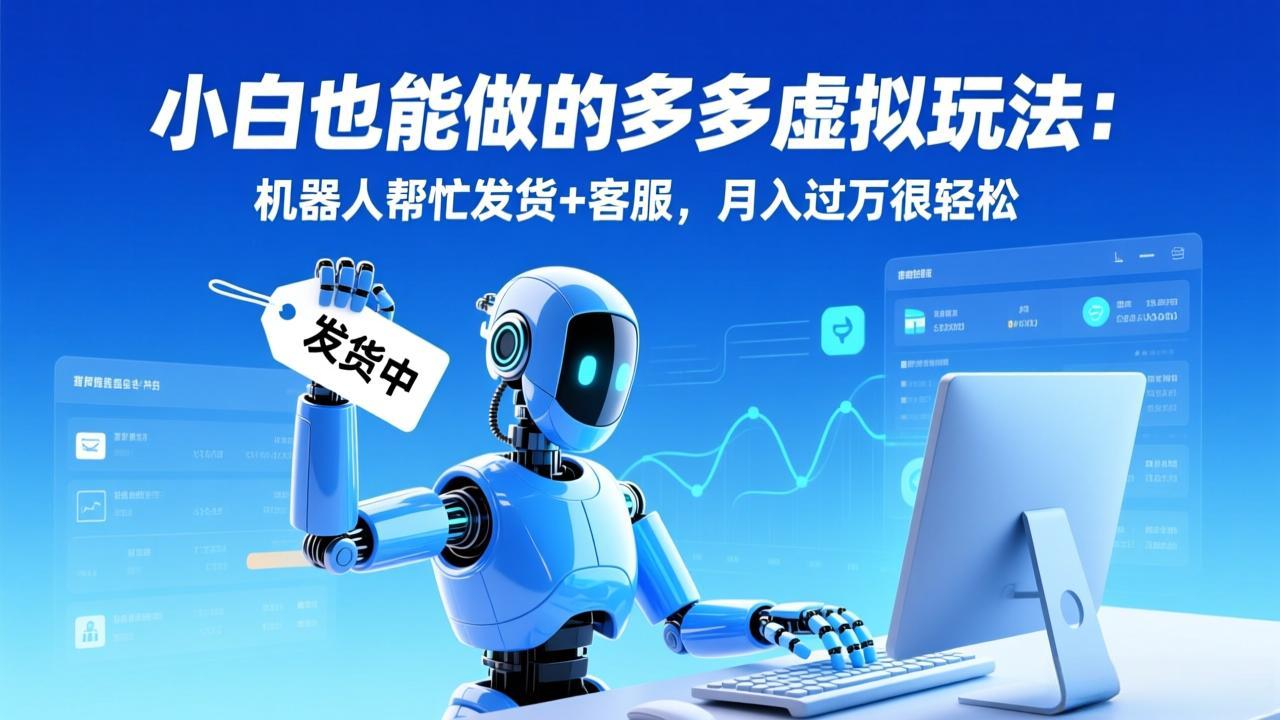 小白也能做的多多虚拟玩法：机器人帮忙发货+客服，月入过万很轻松-御文网