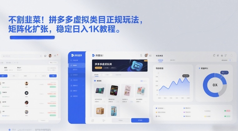 不割韭菜！拼多多虚拟类目正规玩法，矩阵化扩张，稳定日入1K教程【揭秘】-御文网