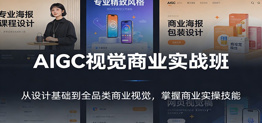 AIGC视觉商业实战班：从设计基础到全品类商业视觉，掌握商业实操技能-御文网