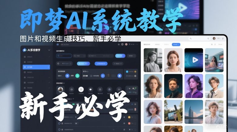 即梦AI系统教学，图片和视频生成技巧，新手必学-御文网