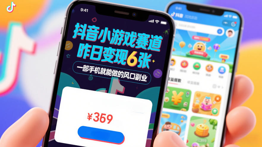 抖音小游戏赛道，昨日变现600+，零基础一部手机就能做的风口副业【揭秘】-御文网