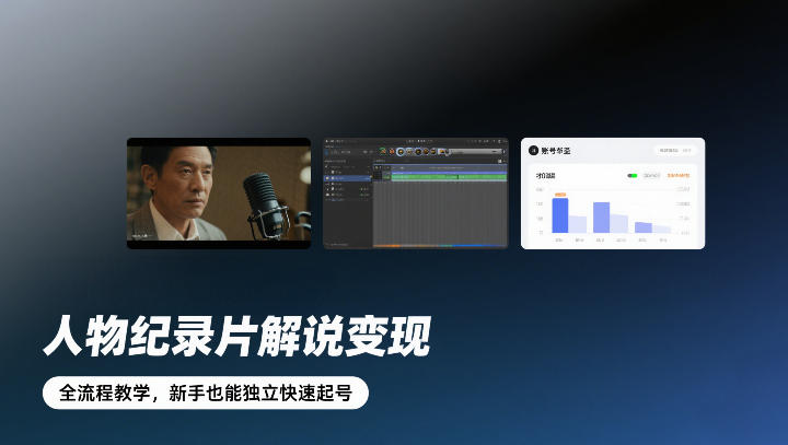 人物纪录片解说变现，全流程教学，新手也能独立快速起号-御文网