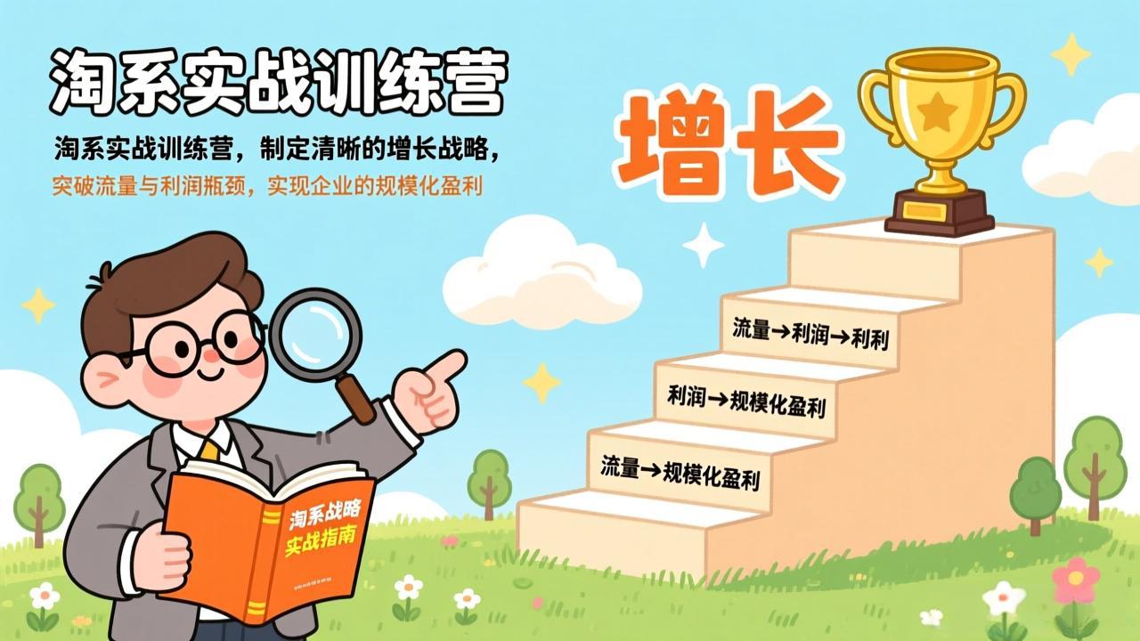 淘系实战训练营，制定清晰的增长战略，突破流量与利润瓶颈，实现企业的规模化盈利-御文网