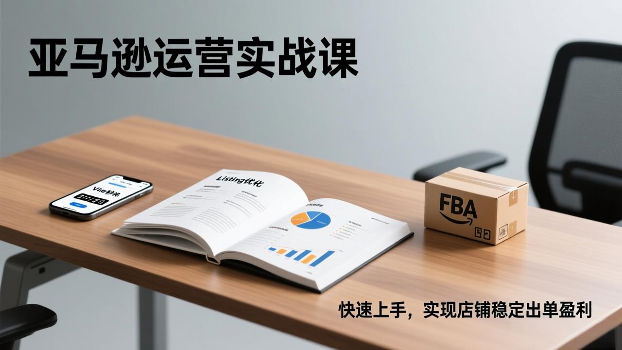 亚马逊运营实战课，Listing优化、Vine秒杀、FBA发货，快速上手，实现店铺稳定出单盈利-御文网