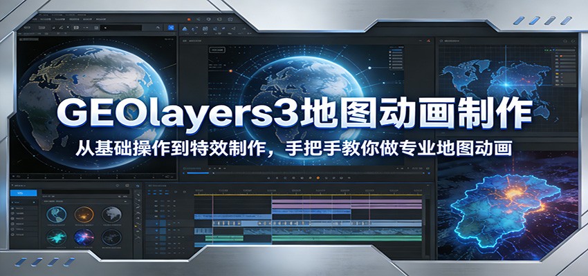 GEOlayers3地图动画制作：从基础操作到特效制作，手把手教你做专业地图动画-御文网