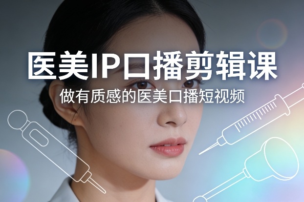 医美IP口播剪辑课，做有质感的医美口播短视频-御文网