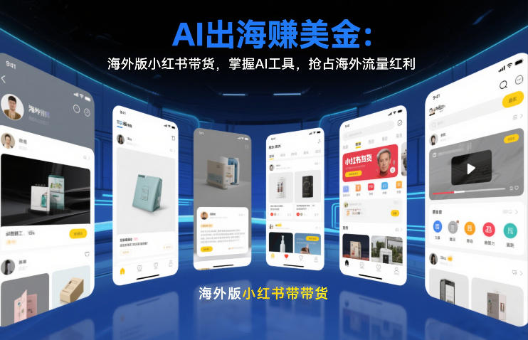 AI出海賺美金：海外版小红书带货，掌握AI工具，抢占海外流量红利(更新2026)-御文网