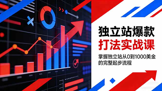 独立站爆款打法实战课，掌握独立站从0到1000美金的完整起步流程-御文网