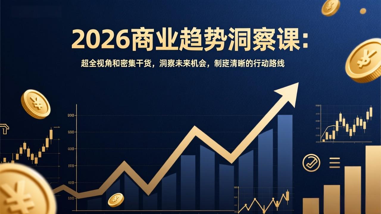 2026商业趋势洞察课：超全视角和密集干货，洞察未来机会，制定清晰的行动路线-御文网