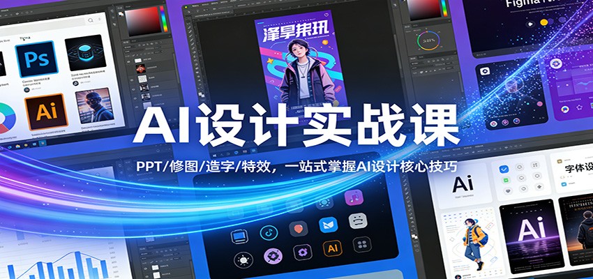 AI设计实战课：PPT/修图/造字/特效，一站式掌握AI设计核心技巧-御文网