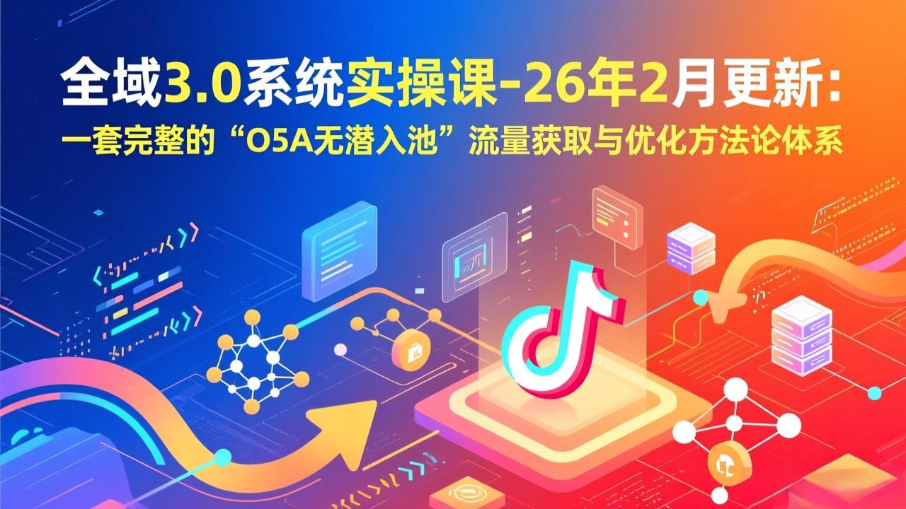 全域3.0系统实操课-26年2月更新：一套完整的“O5A无潜入池”流量获取与优化方法论体系-御文网