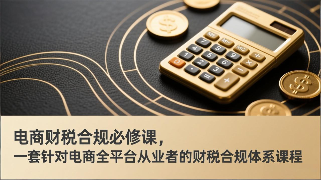 电商财税合规必修课，是一套针对电商全平台从业者的财税合规体系课程-御文网