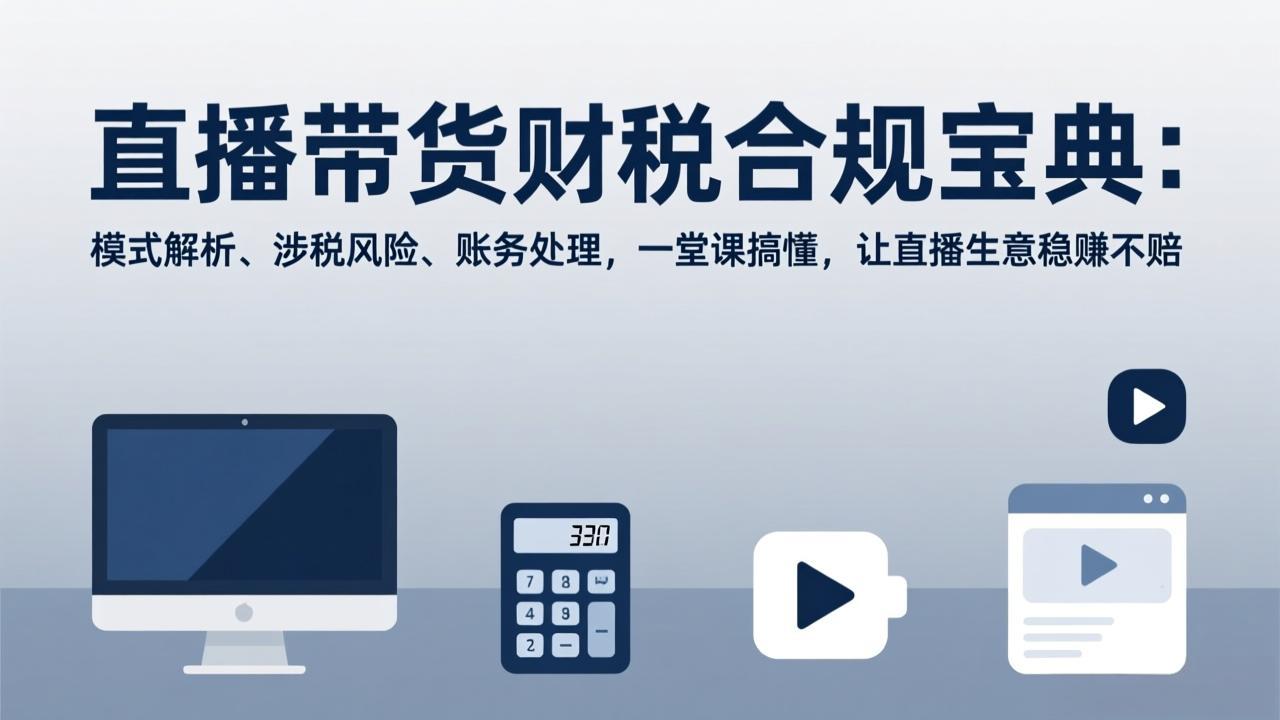 直播带货财税合规宝典：模式解析、涉税风险、账务处理，一堂课搞懂，让直播生意稳赚不赔-御文网