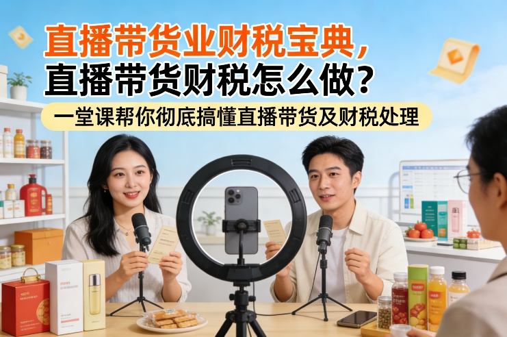 直播带货业财税宝典，直播带货财税怎么做？一堂课帮你彻底搞懂直播带货及财税处理-御文网