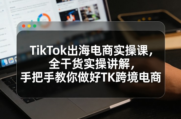 TikTok出海电商实操课，全干货实操讲解，手把手教你做好TK跨境电商-御文网