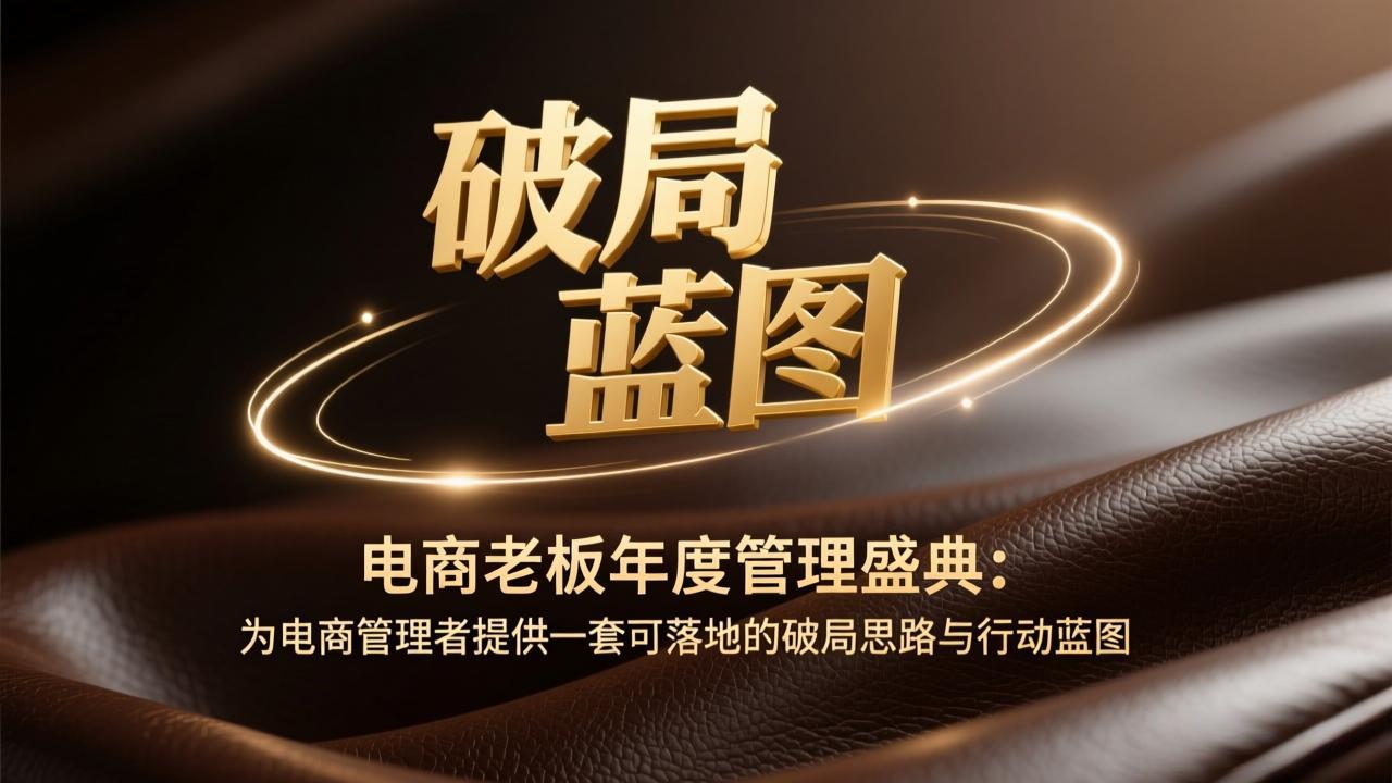 电商老板年度管理盛典：为电商管理者提供一套可落地的破局思路与行动蓝图-御文网